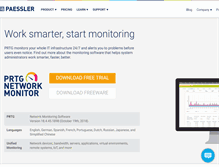Tablet Screenshot of paessler.com
